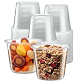 {5 oz - 200 Cups} Clear Diposable Plastic Portion Cups No Lids, Small Mini Containers For Portion Controll, Jello Shots, Meal Prep, Sauce Cups, Slime, Condiments, Medicine, Dressings, Crafts, Disposable Souffle Cups & Much more