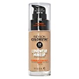 Liquid Foundation by Revlon, ColorStay Face Makeup for Combination & Oily Skin, SPF 15, Longwear Medium-Full Coverage with Matte Finish, Sand Beige (180), 1.0 Oz