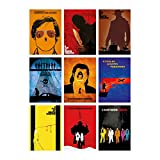 Quentin Tarantino Movies Minimalist Poster Set 9 Once Upon a Time in Hollywood The Hateful Eight Django Unchained Kill Bill Pulp Fiction Inglourious Basterds Jackie Brown Reservoir Dogs 8x10 inch