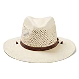 Stetson Men's Standard Stentson Airway Vented Panama Straw Hat, Natural, Large