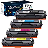 Valuetoner Compatible Toner Cartridge Replacement for HP 201X 201A CF400X CF401X CF402X CF403X CF400A for Color Laserjet Pro MFP M277dw M252dw M277n M277c6 M252n M277 (Black, Cyan, Magenta, Yellow)