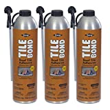Tile Bond Roof Tile Adhesive - 28 oz Can with Reusable Straw, Pack of 3. Moisture Cured, Polyurethane, One Component, Minimal Expanding Foam Adhesive for Clay and Roof Tiles