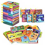 Baby Bath Books,Nontoxic Fabric Soft Baby Cloth Books,Early Education Toys,Waterproof Baby Books for Toddler, Infants Perfect Shower Toys,Kids Bath Toys Birthday Gift(Pack of 8)