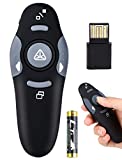 Wireless Presenter Presentation Clicker,Remote Control Slide Changer Presentation Clicker for PowerPoint, Keynote, Laptop (Battery Included)