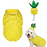 cyeollo Dog Halloween Costume Pineapple Dress-up Costumes Outfits Cosplay Funny Holiday Clothes for Medium Dogs Size L