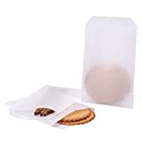 Flat Glassine Waxed Paper Treat Bags 4x6 Semi-Transparent for Bakery Cookies Candies Dessert Chocolate Party Favor, Pack of 100 by Quotidian (4'' x 6'')