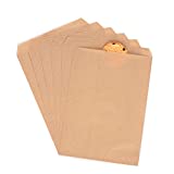Brown Flat Kraft Paper Cookie Bags 5x7 for Bakery Treat Candies Dessert Chocolate Soap Wedding Invitation Party Favor, Pack of 100 by Quotidian (5 x 7)