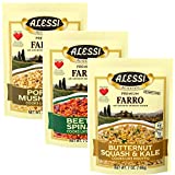 Alessi Autentico, Premium Seasoned Roman Grain Farro, Cooks Like Risotto, Heart Healthy, Easy to Prepare, 7oz (Variety Pack, Pack of 3)