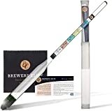 Brewer's Elite Hydrometer - for Home Brew Beer, Wine, Mead and Kombucha - Deluxe Triple Scale Set, Hardcase and Cloth - Specific Gravity ABV Tester