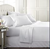 Danjor Linens King Size Bed Sheets Set - 1800 Series 6 Piece Bedding Sheet & Pillowcases Sets w/ Deep Pockets - Fade Resistant & Machine Washable - White