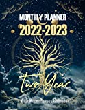 Two Year Monthly Planner 2022-2023 With Moon Phases Calendar: 2 Year 24 Monthly Calendar and Organizer with Holidays and Moon Phase - US based including