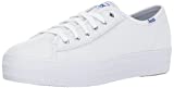 Keds Women's Triple Kick Leather Fashion Sneaker,White,7 M US