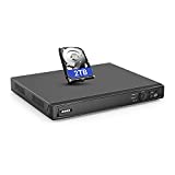 ANNKE 4K 16 Channel PoE NVR with 2TB Hard Drive, Supports 4K/8MP/5MP/4MP/1080P HD PoE Camera, 24/7 Surveillance Recording, Home Security Camera System Video Recorder