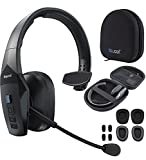 BlueParrott B450-XT Bluetooth Headset with Noise Cancelling Microphone for iOS and Android Bundle with Blucoil Headphone Carrying Case, and Replacement Mic Windscreens and Ear Pads