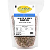 GERBS Raw Super 7 Seed Mix 2 LBS | Top 14 Food Allergy Free | Resealable Bulk Bag | Made in USA | Raw Pumpkin Sunflower Black & White Chia Hemp Brown & Golden Flax Seed | Snack Trail Mix | Gluten Free