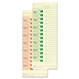 LATHEM TIME Corporation M2100 Universal Time Card, Side Print, 3 1/2 x 9, Bi-Weekly/Weekly, 2-Sided 100/Pack