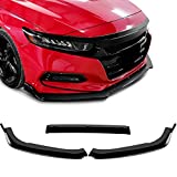 FINDAUTO ABS Car Front Lip Body Kits Fits for 2018-2020 for Honda Accord Sedan Glossy Black Front Bumper Lower Lip Splitter Spoiler