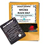 Black Salt for Protection |1oz| Witch Salt Removes Evil Eye, Witchcraft Supplies for Altar with Wicca Herbs Sage Rosemary, 2 Piece - Gift Set
