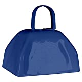 Metal Cowbells with Handles 3 inch Novelty Noise Maker - 12 Pack (Navy Blue)