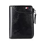 Tendaisy Reshline Men's RFID Blocking Zipper Wallet Multi Credit Card Holder Purse (Black)