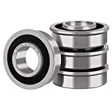 XiKe 4 Pack Flanged Ball Bearings 1/2" x 1-1/8" x 1/2" inch. Be Applicable Lawn Mower, Wheelbarrows, Carts & Hand Trucks Wheel Hub.