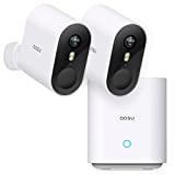 AOSU Security Cameras Wireless Outdoor, 2K HD Home Security System with 166 Ultra-Wide View, 365-Day Battery Life, Night Vision, IP67, No Monthly Fee, Work with Alexa, Google Assistant