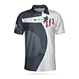 HYPERFAVOR Patriotic Golf Shirts for Men- Proud Golf American Flag Polo Shirts- Smart Mens Golf Shirt Short Sleeve