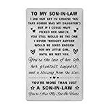SOUSYOKYO Son In law Gifts from Mother In Law, Future Son In Law Wedding Card, Birthday Gift Ideas, Love Note for Son-In-Law, Wallet Card for Son In Law, Christmas Present
