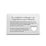 Son Wedding Gift from Mom Dad Daughter in Law Gifts Wedding Gift Engraved Wallet Card for Bride from Mother-In-Law on Wedding Day Wedding Gift for Son Daughter in Law Groom Wedding Gift Ideas