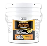 Ziollo RV Flex Repair 100% Silicone RV Roof Sealant - EPDM Rubber Coating to Waterproof Metal and Fiberglass on Motorhomes, Trailers, Campers (White, 1 Gallon)