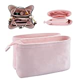 LIZHYY Velvet 2 Packs Purse Organizer Women s Handbag Organizers Bag Organizer Insert Purse Organizer for LV NeoNoe Noe Series Pink