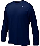Nike Mens Legend Poly Long Sleeve Dri-Fit Training Shirt College Navy/Matte Silver 384408-419 Size X-Large