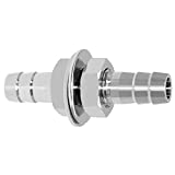 Beduan 1/4" Hose Barb Thru-Bulk Bulkhead Straight Hex Union Stainless Steel Fitting