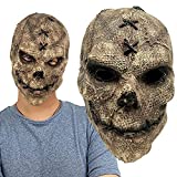 GOODKSSOP Unisex Retro Old Scary Skull Halloween Mask Cosplay Horrible Head Full Face Latex Helmet Creepy Costume Prop for Carnival Themed Party