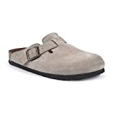 WHITE MOUNTAIN Shoes Bari Women's Clog, Taupe/Suede, 9 M