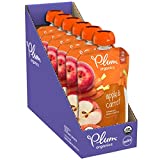 Plum Organics Baby Food Pouch | Stage 2 | Apple & Carrot | 4 Ounce (Pack of 6) | Fresh Organic Food Squeeze | For Babies, Kids, Toddlers