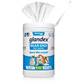 Glandex Dog Wipes for Pets Cleansing & Deodorizing Anal Gland Hygienic Wipes for Dogs & Cats with Vitamin E, Skin Conditioners and Aloe - by Vetnique Labs (75ct)