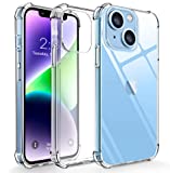 iPhone 14 Case | Clear Case for iPhone 14 | Anti-Scratch | Shock Absorption | 2022 iPhone 6.1 inch Case | Reinforced Corner Protection Bumper | Crystal Clear