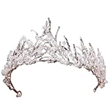 Miranda's Bridal Women's Bridal Tiaras Pageant Queen Crown Pearl Headbands for Shooting