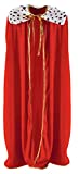 Beistle Adult Size Red King/Queen Robe Mardi Gras Cape Costume Accessories, 54", multicolor