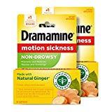 Dramamine Motion Sickness Non-Drowsy, 18 Count, 2 Pack