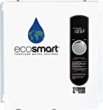 EcoSmart ECO 27 Electric Tankless Water Heater, 27 KW at 240 Volts, 112.5 Amps with Patented Self Modulating Technology, 17 x 17 x 3.5, White