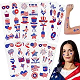 4th of July Temporary Tattoos | 100 USA Temporary Tattoos | American Flag, USA, Temporary Tattoos | 4th of July Party Props | USA Game Day Party Decoration | American theme Party Favors | by Anapoliz