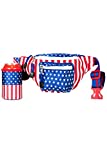Tipsy Elves American Flag USA Fanny Pack with Drink Holder