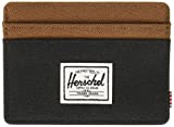 Herschel mens Charlie Rfid Card Case Wallet, Black Saddle Brown, One Size US