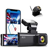 REDTIGER F7N 4K Dual Dash Cam Built-in WiFi GPS Front 4K/2.5K and Rear 1080P Dual Dash Camera for Cars,3.16" Display,170 Wide Angle Dashboard Camera Recorder,Support 256GB Max
