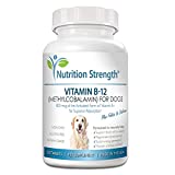 Nutrition Strength Vitamin B12 for Dogs Plus Folate & Calcium, Support the Nervous System & Blood Cell Formation, Help Sustain Cellular Energy Generation & Maintain DNA Synthesis, 120 Chewable Tablets