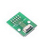 uxcell FFC FPC 10 Pin 0.5mm 1mm Pitch to DIP 2.0mm PCB Converter Board Couple Extend Adapter