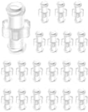 QWORK Syringe Adaptor, 20 Pack Female Luer Syringe to Syringe Transfer Joint, Not Sterile PP Polypropylene Adapter Coupler