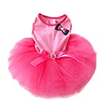 Silvercell Puppy Pet Dog Cat Princess Tutu Dress Bow Crystal Belt Skirt Clothes